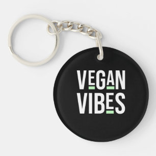 Vegetarian Vegan Vibes Key Ring