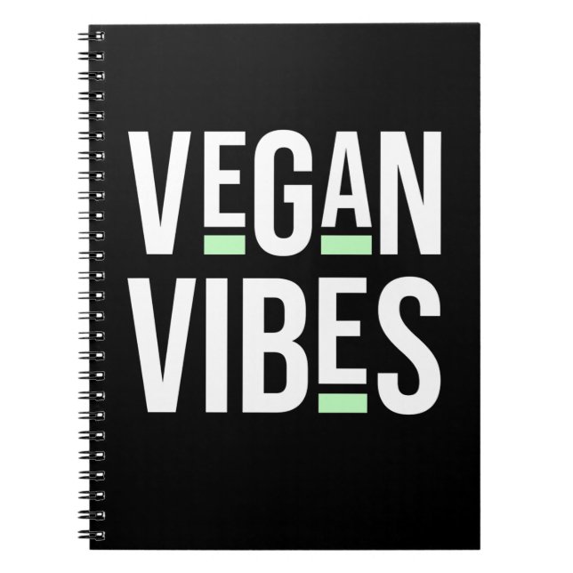 Vegetarian Vegan Vibes Notebook (Front)