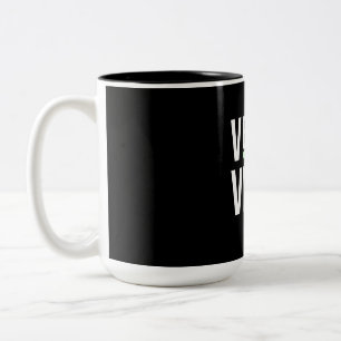 Vegetarian Vegan Vibes Two-Tone Coffee Mug