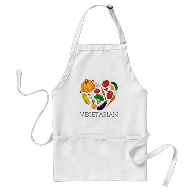 Vegetarian Vegetable Heart Standard Apron (Front)