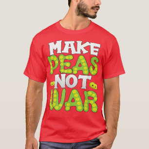 Vegetarian Veggie Pun Make Peas Not War Funny Vega T-Shirt