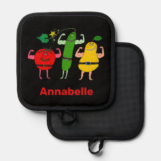 Vegetarian Veggies Rock Personalise Pot Holder