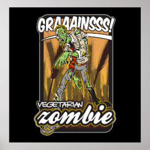 Vegetarian Zombie Poster