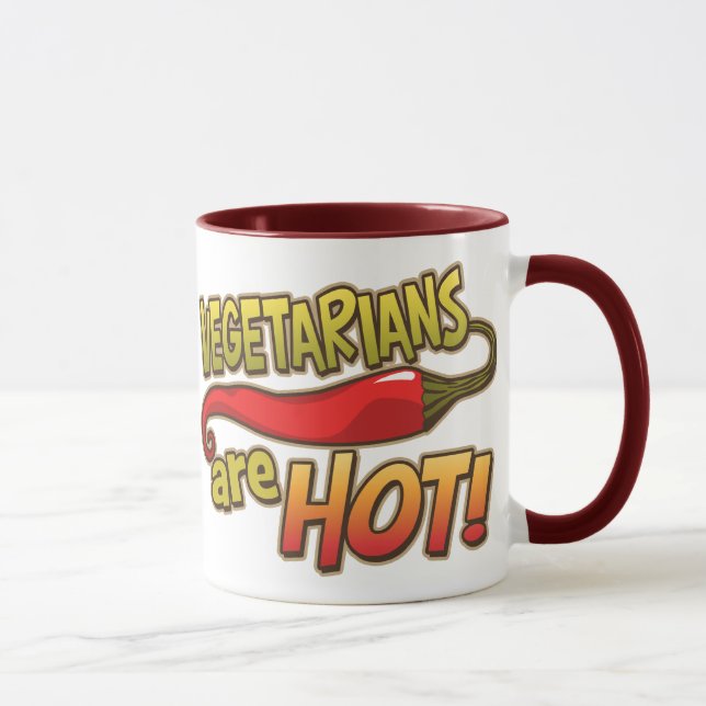 Vegetarians Are Hot Ringer Mug (Right)