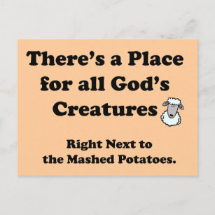 Vegetarians Nightmare Postcard