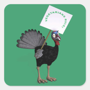 Vegetarians Rule! Square Sticker