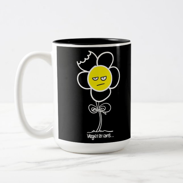 Vegetarians... Two-Tone Coffee Mug (Left)
