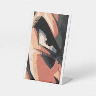 Vegeta's Eye of Determination - Fierce Saiyan Clos Pedestal Sign