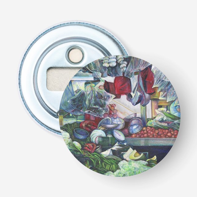 Vegetatian Club Meets Here Bottle Opener (Front)