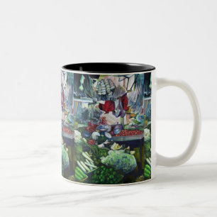 Vegetatian Club Meets Here Two-Tone Coffee Mug