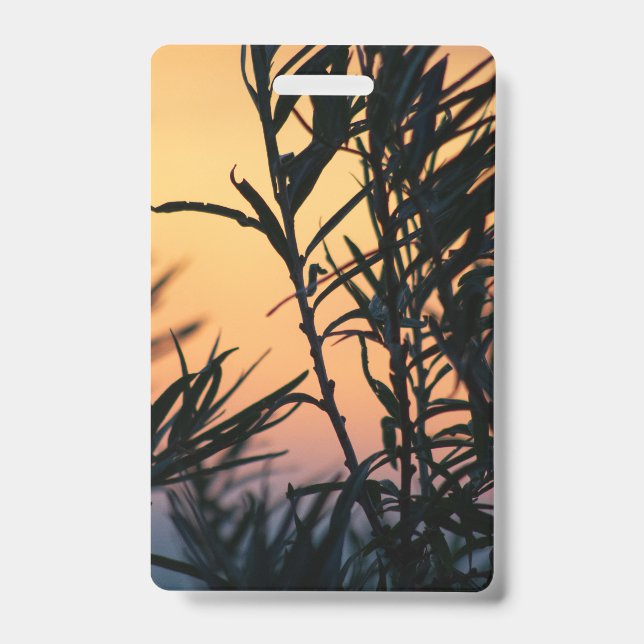 Vegetation at sunset ID badge (Front)