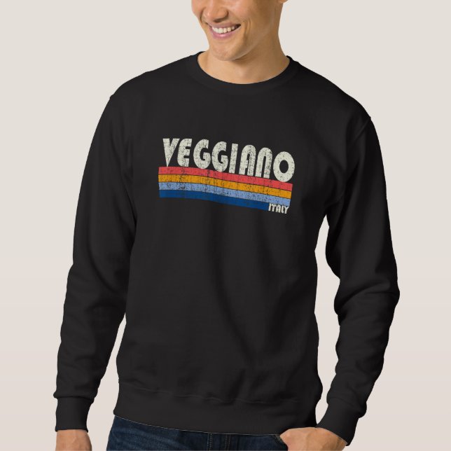 Veggiano Italy Retro 70s 80s Style Sweatshirt (Front)