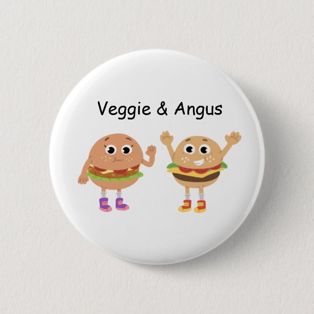 Veggie & Angus Pin (Front)