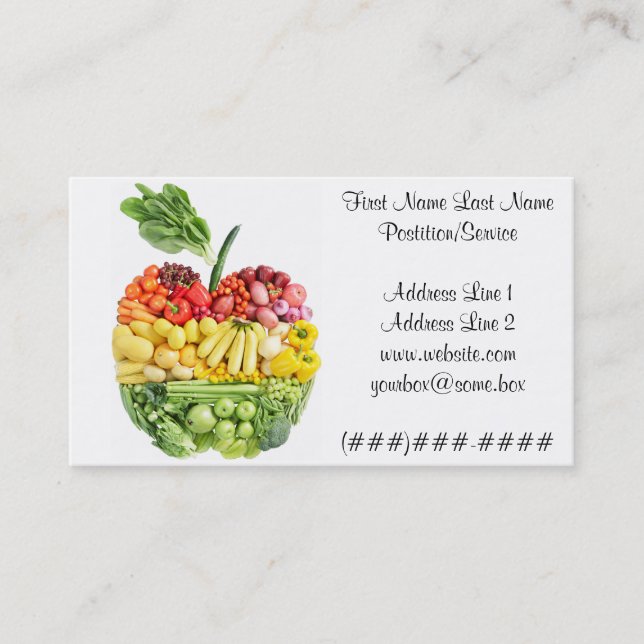 Veggie Apple Business Card (Front)