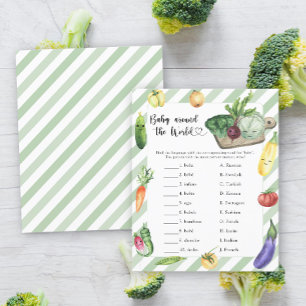 Veggie baby shower - baby around the world game