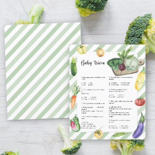 Veggie baby shower Baby Trivia   Baby Shower Game