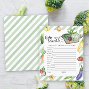 Veggie baby shower - Baby Word Scramble Game