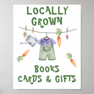 Veggie baby shower - books, cards and gifts  poster