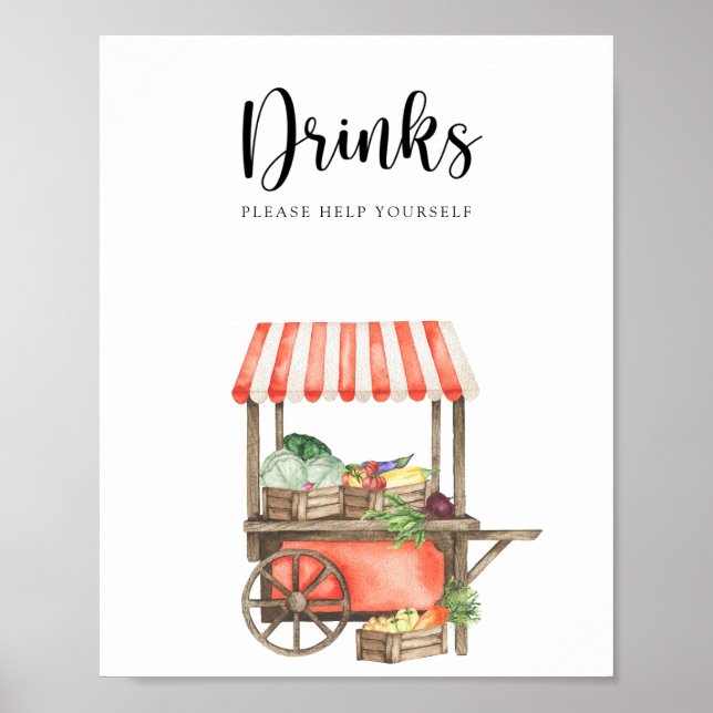 veggie baby shower - Drinks help yourself Poster (Front)