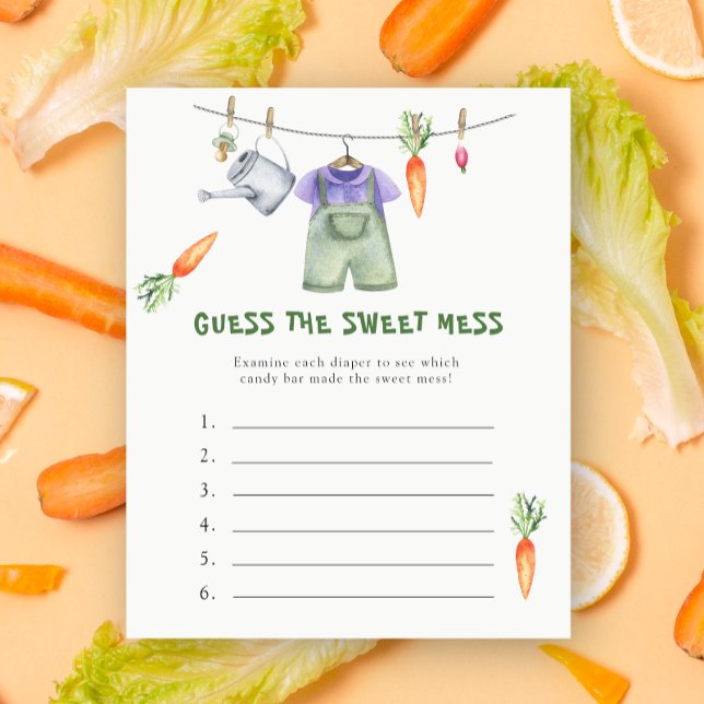 Veggie baby shower - Guess the Sweet Mess game (Creator Uploaded)