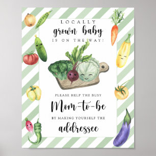 Veggie baby shower - Help the Busy Mum-to-Be Poster