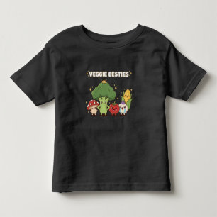 Veggie Besties Cute Kawaii Cartoon Vegetable Toddler T-Shirt