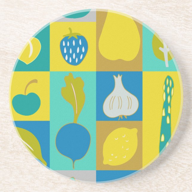 Veggie Blocks I Coaster (Front)