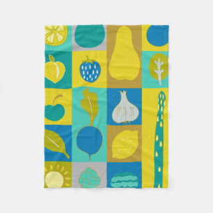 Veggie Blocks I Fleece Blanket