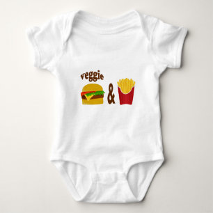 Veggie Burger and Fries Baby Bodysuit