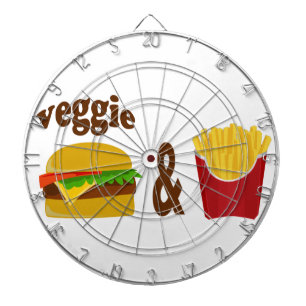 Veggie Burger and Fries Dartboard