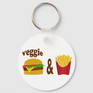 Veggie Burger and Fries Key Ring