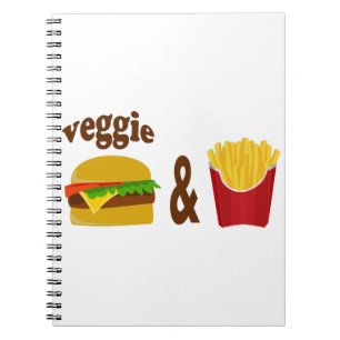 Veggie Burger and Fries Notebook