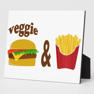 Veggie Burger and Fries Plaque