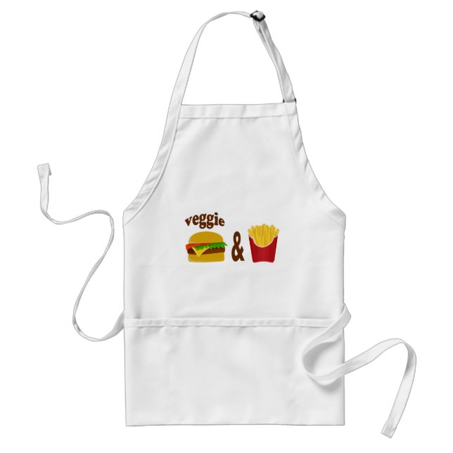 Veggie Burger and Fries Standard Apron (Front)