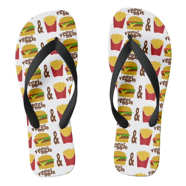 Veggie Burger and Fries Thongs (Footbed)