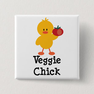Veggie Chick Button