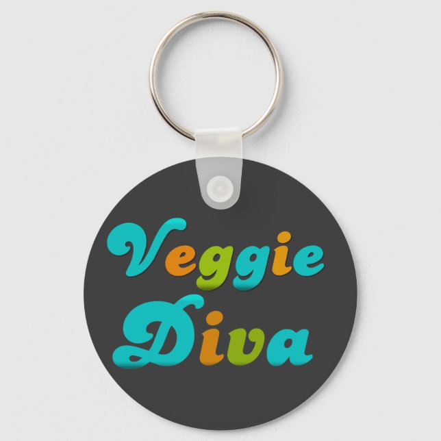Veggie Diva Key Ring (Front)