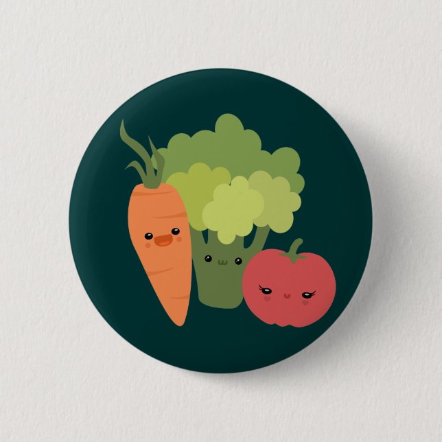 Veggie Friends 6 Cm Round Badge (Front)