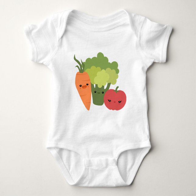 Veggie Friends Baby Bodysuit (Front)