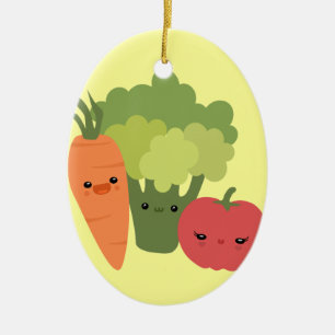 Veggie Friends Ceramic Tree Decoration