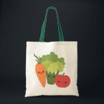 Veggie Friends Tote Bag<br><div class="desc">A veggie a day keeps the doctor away! Style things up and send a positive message with this adorable "Veggie Friends" design by Middlemind.</div>