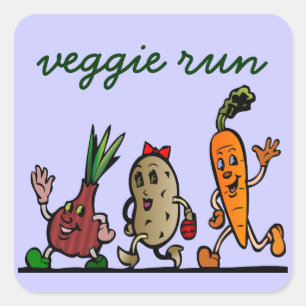 veggie fun square sticker
