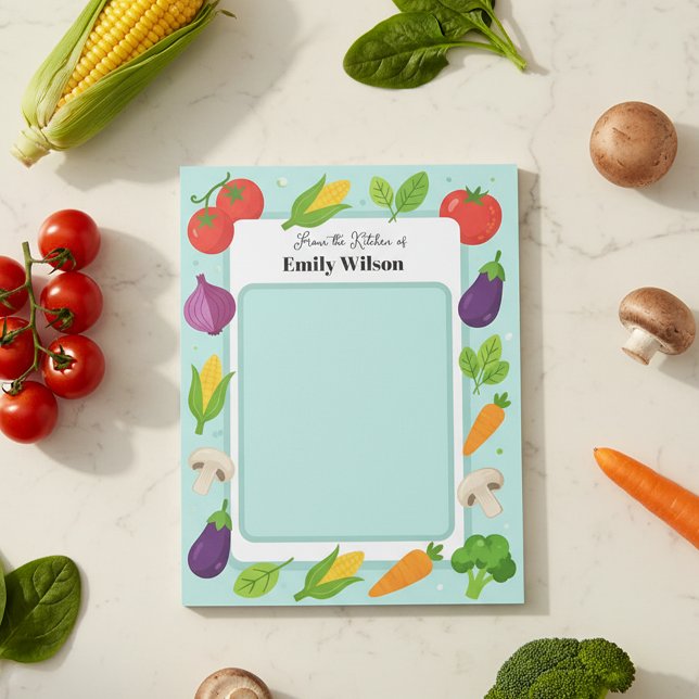 Veggie Garden Kitchen Recipe Shopping List Notepad (Creator Uploaded)
