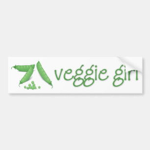 Veggie Girl Bumper Sticker