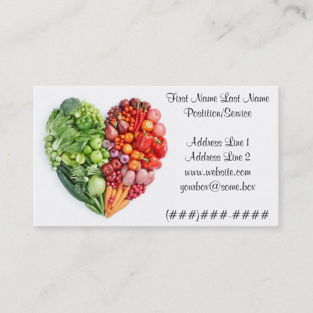 Veggie Heart Business Card (Front)