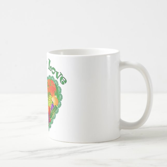 Veggie Love Heart Coffee Mug (Right)