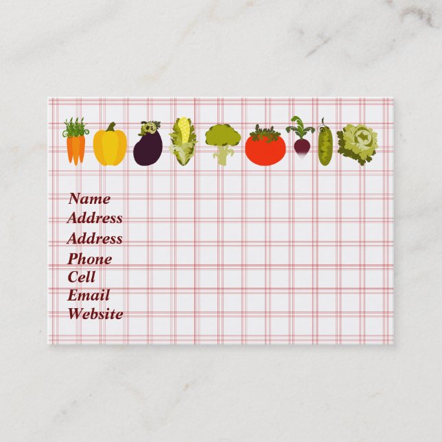Veggie Lover Business Card (Front)