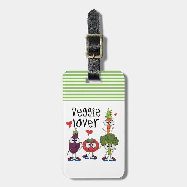 Veggie Lover Luggage Tag (Front Vertical)