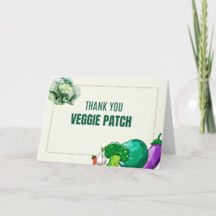 Veggie Patch Watercolor Thank You Card