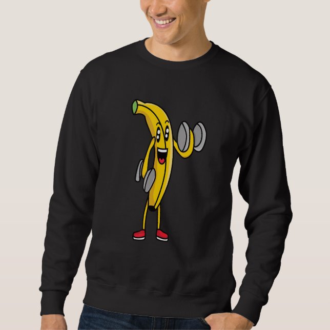 Veggie power, banana, power, vegan protein, vegan sweatshirt (Front)